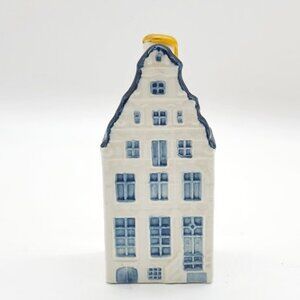 KLM Blue Delft Miniature House #53 Airline Souvenir Bols Ceramic Empty